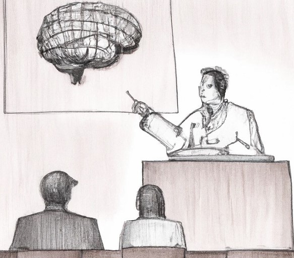 Doctor testifying in court